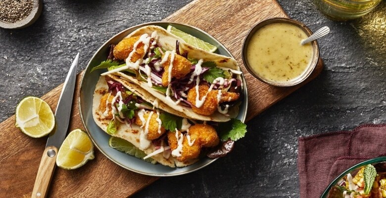 A crispy cauliflower taco A crispy cauliflower taco