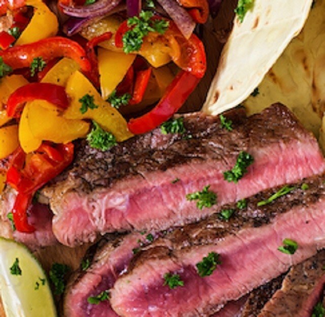 Carne Asada con Rajas