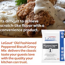 Discover LeGout® Old Fashioned Peppered Biscuit Gravy Mix Discover LeGout® Old Fashioned Peppered Biscuit Gravy Mix