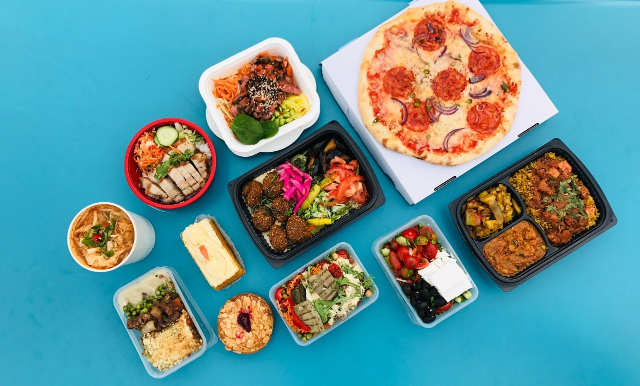 assortment of dishes for delivery assortment of dishes for delivery