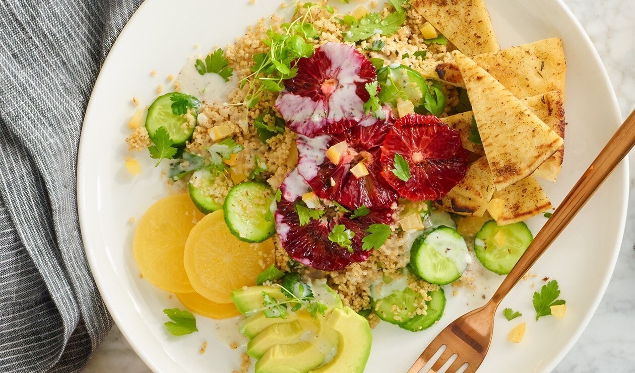 grilled blood orange couscous salad grilled blood orange couscous salad