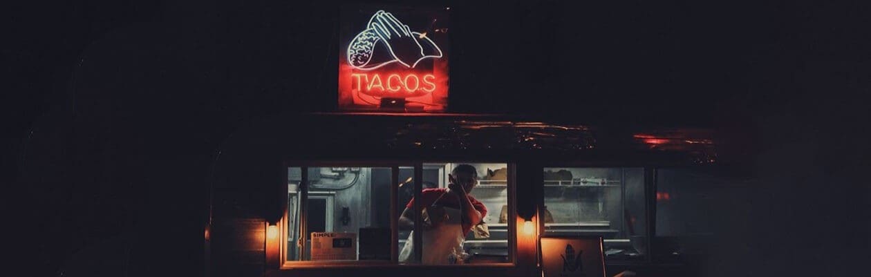 Taco truck at night Taco truck at night