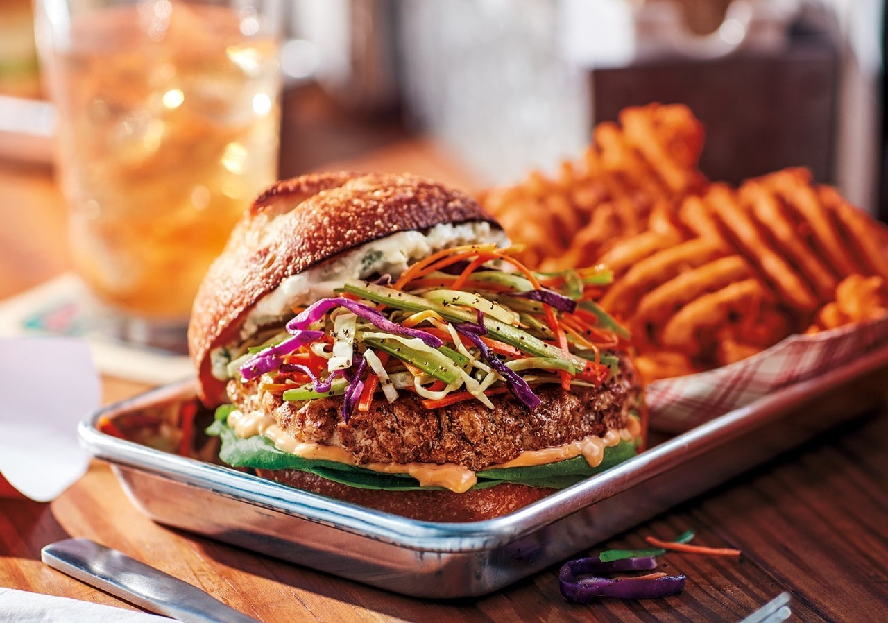 Buffalo Chicken Burger with Fries Buffalo Chicken Burger with Fries