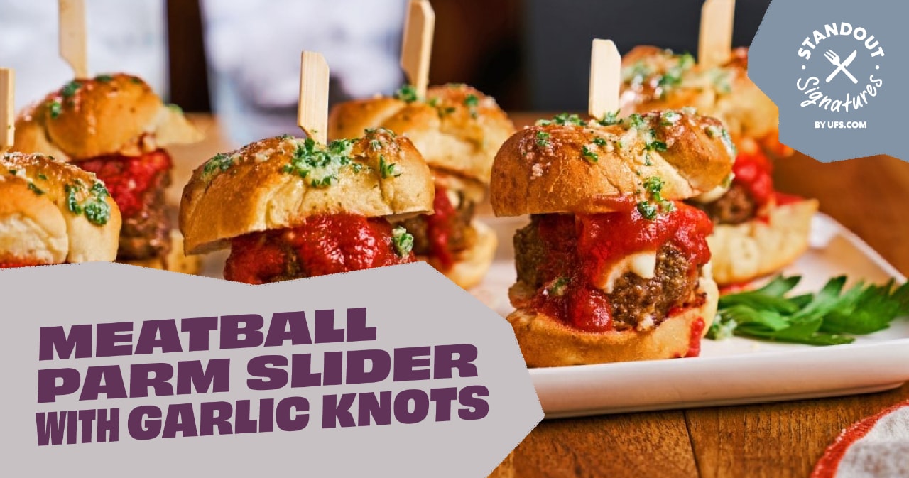 Meatball Parm Slider with Garlic Knots
