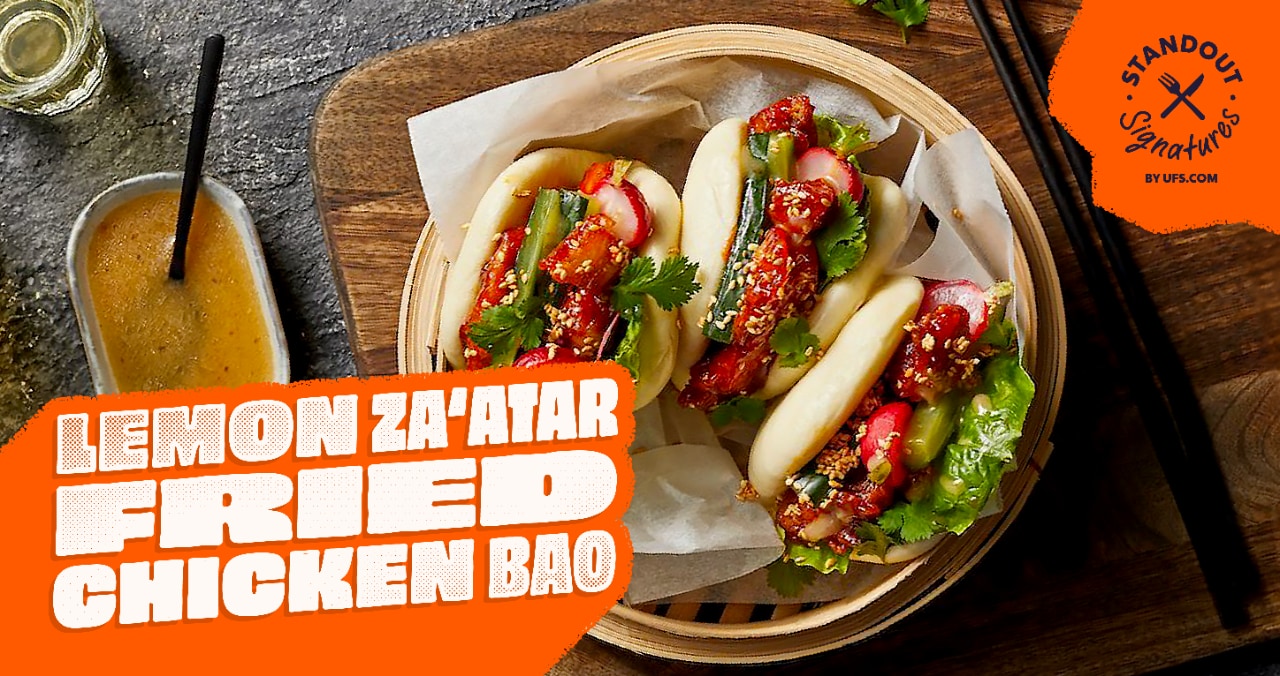 lemon za'atar fried chicken bao