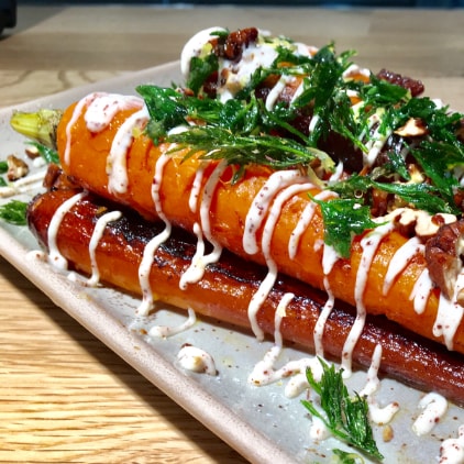 Roasted Carrots with Za'atar Mayonnaise Roasted Carrots with Za'atar Mayonnaise