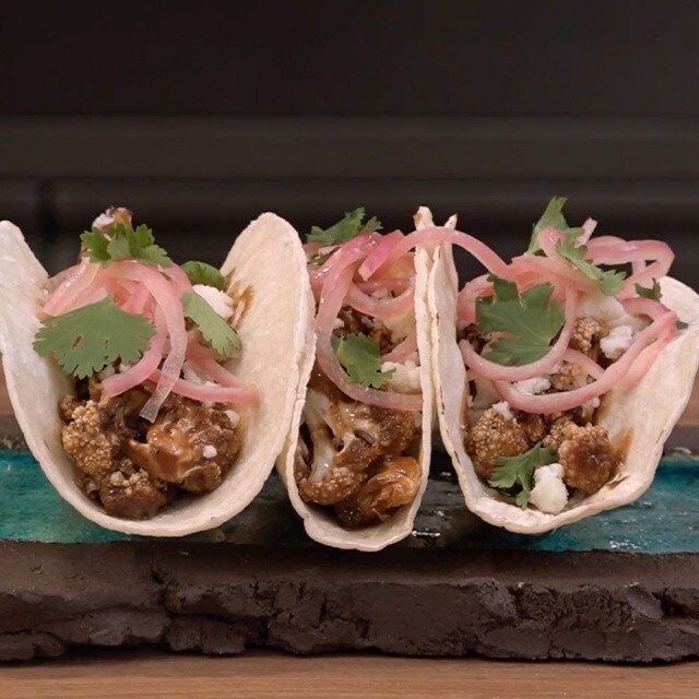 Chef Dana Cohen Prepares Cauliflower Mole Tacos