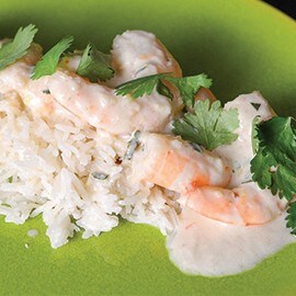 Shrimp Curry with Coconut Steamed Rice Shrimp Curry with Coconut Steamed Rice