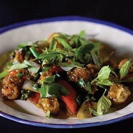 Cab Moo Pad Prig Thai Dam Cab Moo Pad Prig Thai Dam