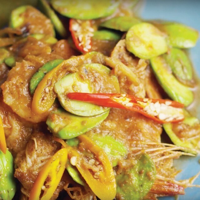 Stir Fried Salted Shrimp with Bitter Beans