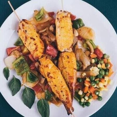 chicken skewers with vegetable chicken skewers with vegetable