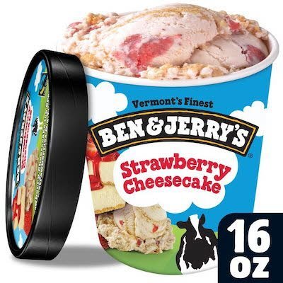 Ben & Jerry's Strawberry Cheesecake 8 x 16 oz - 