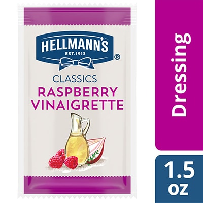 Hellmann's® Classics Raspberry Vinaigrette Sachet 102 x 1.5 oz - To your best salads with Hellmann's® Classics Raspberry (102 x 1.5 oz) dressing that looks, performs and tastes like you made it yourself.