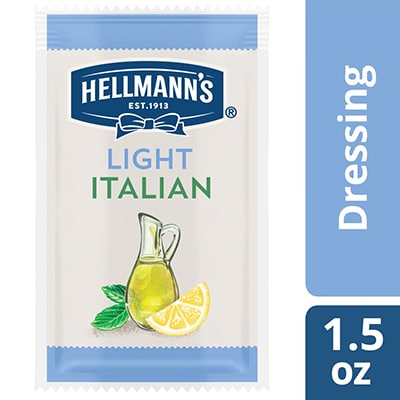 Hellmann's® Light Italian Salad Dressing Sachet 102 x 1.5 oz - To your best salads with Hellmann's® Light Italian Salad Dressing (102 x 1.5 oz) that looks, performs and tastes like you made it yourself.