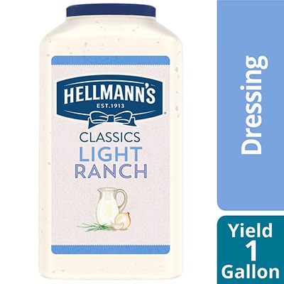Hellmann's® Light Ranch Salad Dressing 4 x 1 gal - To your best salads with Hellmann's® Light Ranch Salad Dressing (4 x 1 gal) that looks, performs and tastes like you made it yourself.