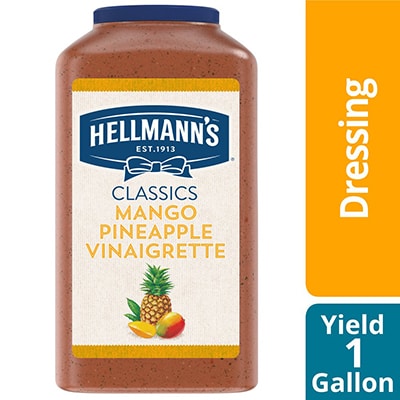 Hellmann's® Mango Pineapple Vinaigrette 4 x 1 gal - To your best salads with Hellmann's® Mango Pineapple Vinaigrette (4 x 1 gal) dressing that looks, performs and tastes like you made it yourself.