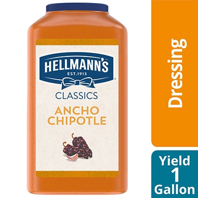 Hellmann's® Real Ancho Chipotle Sauce 1 gal 2 pack - To your best salads with Hellmann's® Real Ancho Chipotle Sauce (2 x 1 gal) dressing that looks, performs and tastes like you made it yourself.