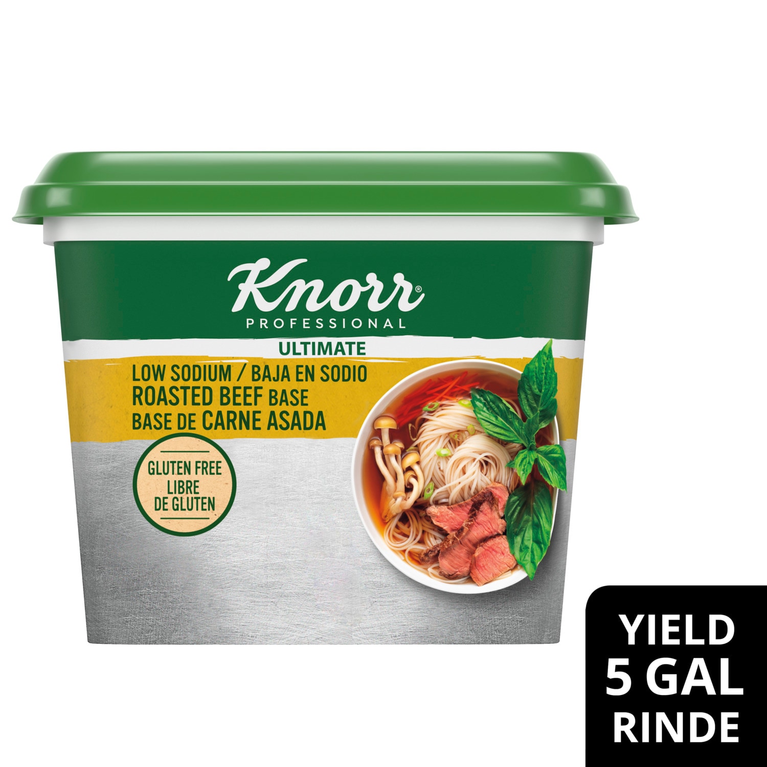 Knorr® Professional Ultimate Low Sodium Beef 1lb. 6 Pack - Excess salt in bases masks the true flavor of soups - not in Knorr® Professional Ultimate Low Sodium Beef Bouillon Base 6 x 1 lb!