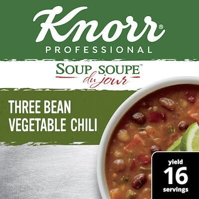 Knorr® Soup Du Jour Three Bean Vegetable Chili 4 x 28.2 oz - 