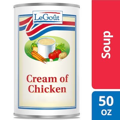 LeGout® Cream of Chicken Canned Soup 12 x 3 lb - 