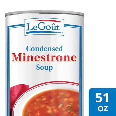 LeGout® Minestrone Canned Soup 12 x 3 lb - 