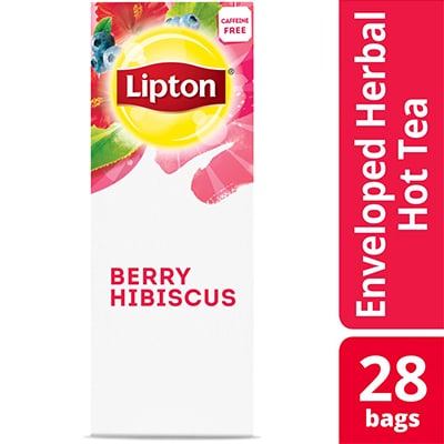 Lipton® Hot Tea Berry Hibiscus 6 x 28 bags - Lipton varieties such as the Lipton® Hot Tea Berry Hibiscus (6 x 28 bags) suit every mood.