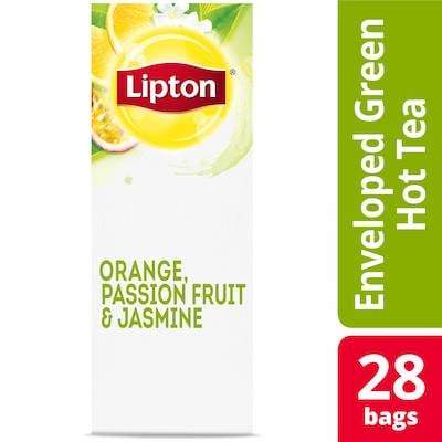 Lipton® Hot Tea Green with Orange, Passion Fruit & Jasmine 6 x 28 bags - Lipton varieties such as the Lipton® Hot Tea Green with Orange, Passion Fruit & Jasmine (6 x 28 bags) suit every mood.