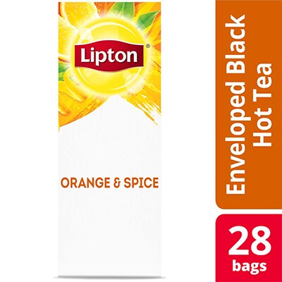 Lipton® Hot Tea Orange & Spice 6 x 28 bags - Lipton varieties such as the Lipton® Hot Tea Orange & Spice (6 x 28 bags) suit every mood.