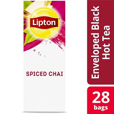 Lipton® Hot Tea Spiced Chai 6 x 28 bags - Lipton varieties such as the Lipton® Hot Tea Spiced Chai (6 x 28 bags) suit every mood.