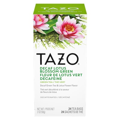 TAZO® Hot Tea Decaf Lotus Blossom Green 6 x 24 bags - We’ve got our own thing brewing the TAZO® Hot Tea Decaf Lotus Blossom Green (6 x 24 bags): dare to be different
