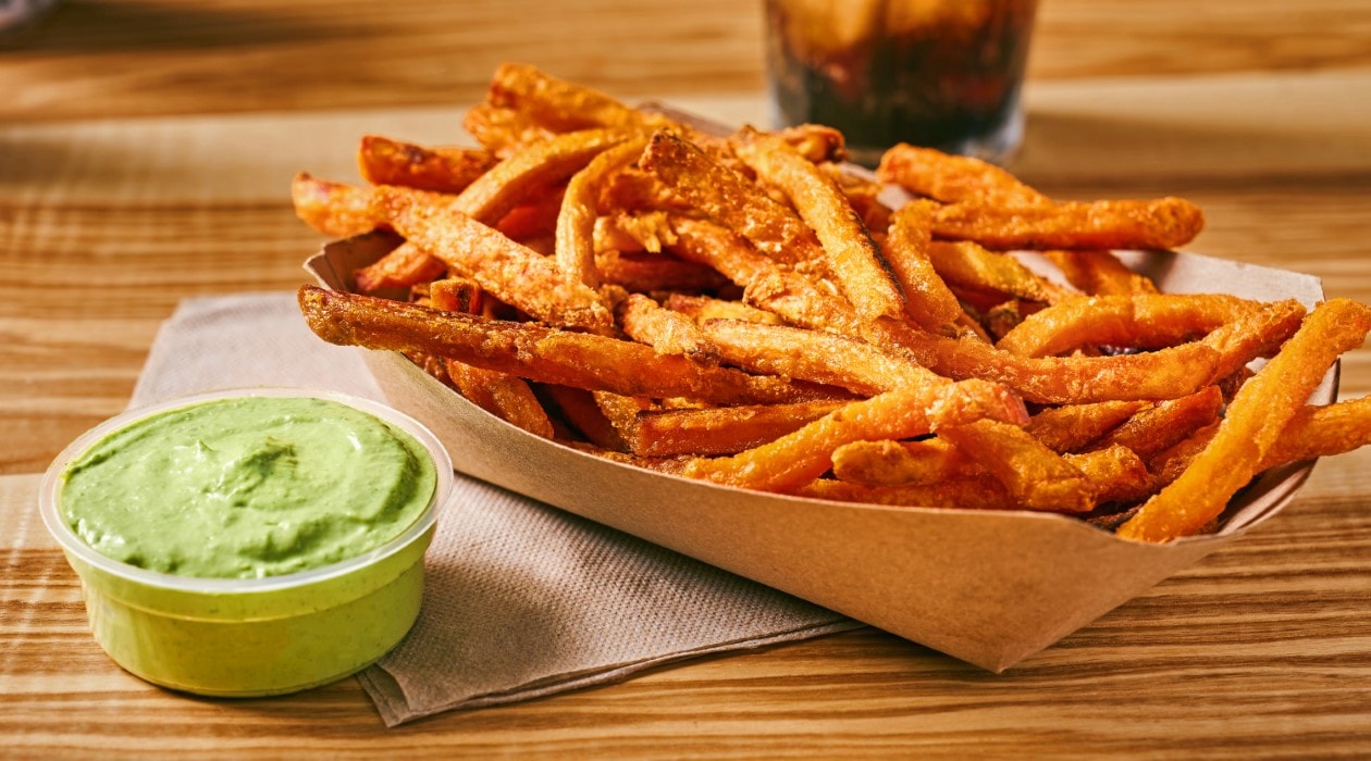 Avocado Green Goddess Dip with Sweet Potato Fries – - Recipe