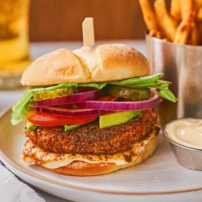 Blackened chicken burgers Blackened chicken burgers