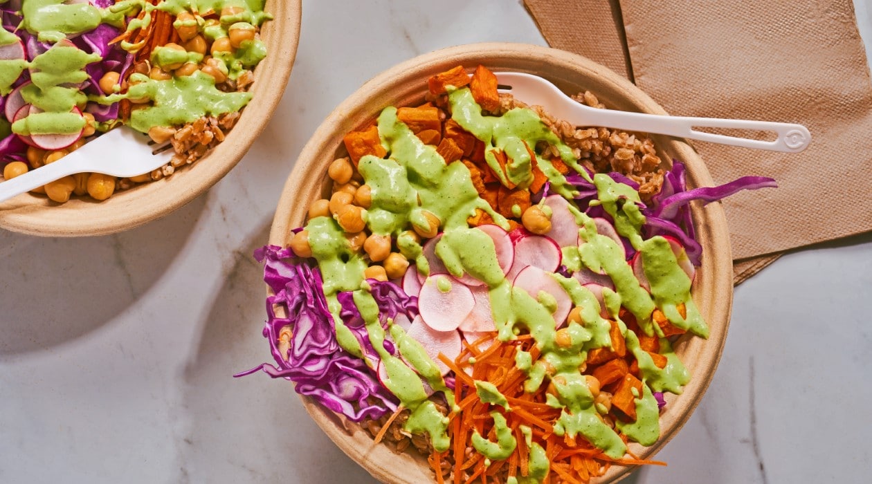 Buddha Bowl with Vegan Green Goddess Dressing – - Recipe