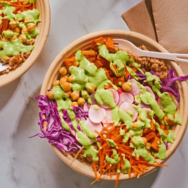 Buddha Bowl with Vegan Green Goddess Dressing Buddha Bowl with Vegan Green Goddess Dressing