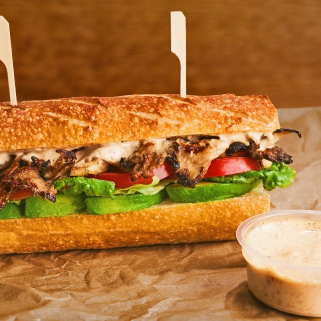 Oyster Mushroom Po’ Boy with Old Bay Mayo Oyster Mushroom Po’ Boy with Old Bay Mayo