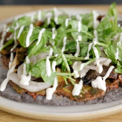 Black Bean Tlayudas Black Bean Tlayudas
