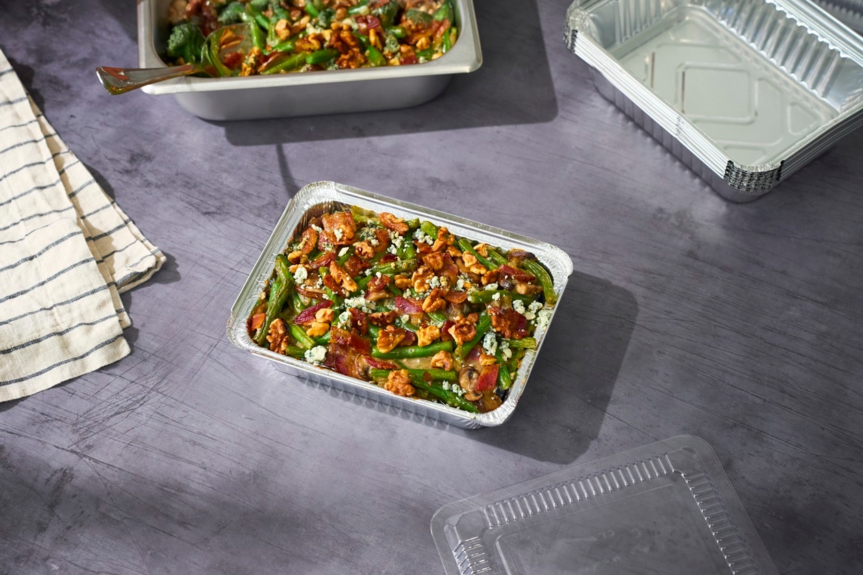 Bacon, Blue Cheese & Walnut Green Bean Casserole – - Recipe