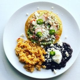 Tostadas de Pollo (Pulled Chicken Tostadas)