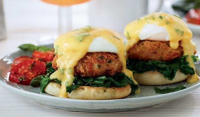 Crab Cake Benedict with Florentine Hollandaise