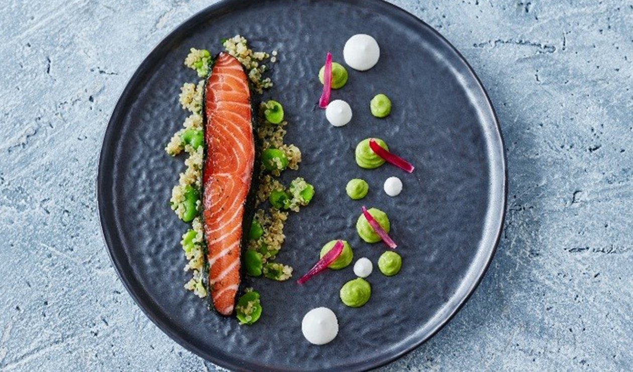 Gin Cured Salmon with Quinoa