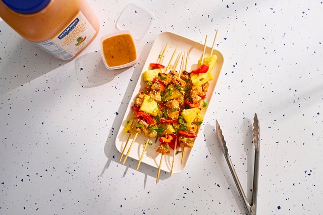 Miso Glazed Salmon Skewers Miso Glazed Salmon Skewers