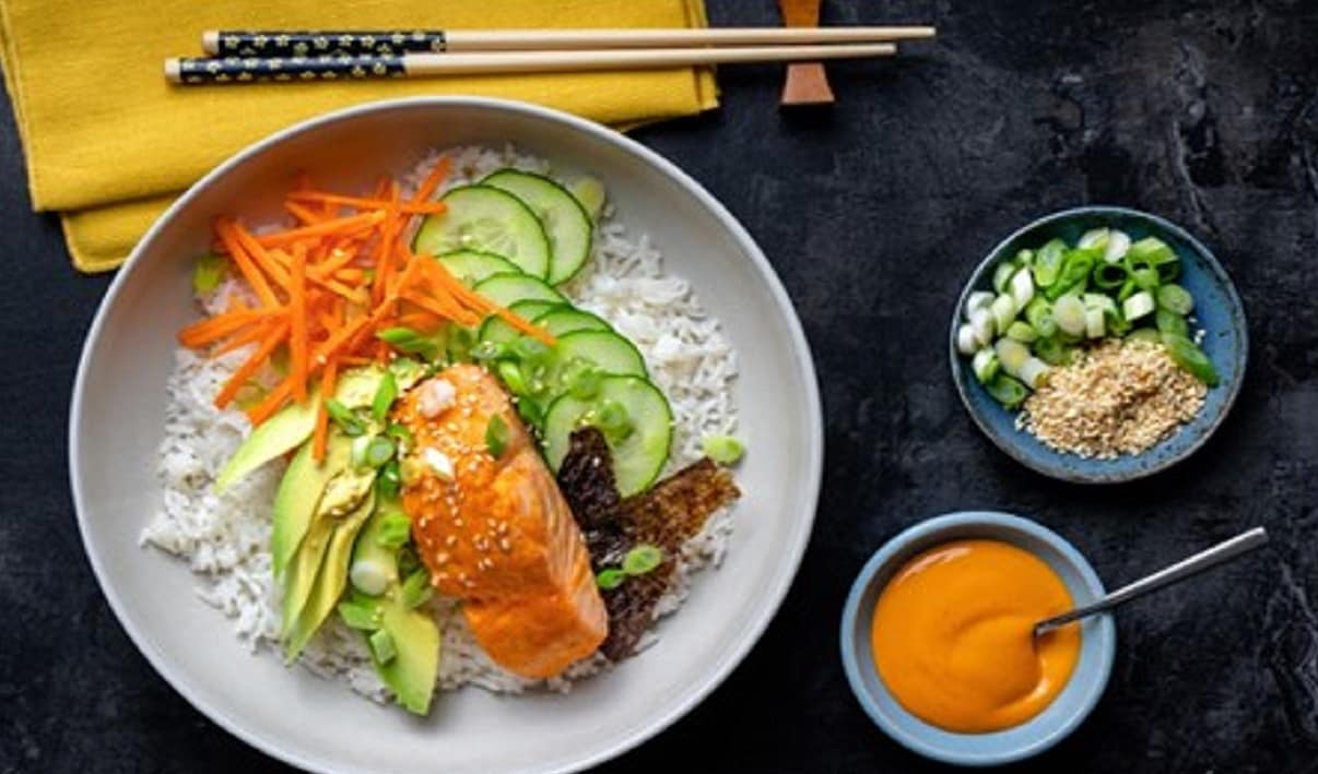 Spicy Salmon ‘Sushi’ Bowl – - Recipe Spicy Salmon ‘Sushi’ Bowl – - Recipe