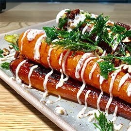 Caramelized Carrots with Za’atar Mayonnaise Caramelized Carrots with Za’atar Mayonnaise