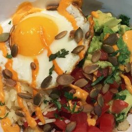 Cauliflower Breakfast Bowl with Chipotle Carrot Hollandaise Cauliflower Breakfast Bowl with Chipotle Carrot Hollandaise