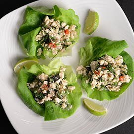 Chicken Larb in Lettuce Cups Chicken Larb in Lettuce Cups