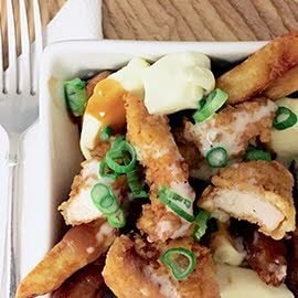 Crispy Chicken Ranch Poutine Crispy Chicken Ranch Poutine