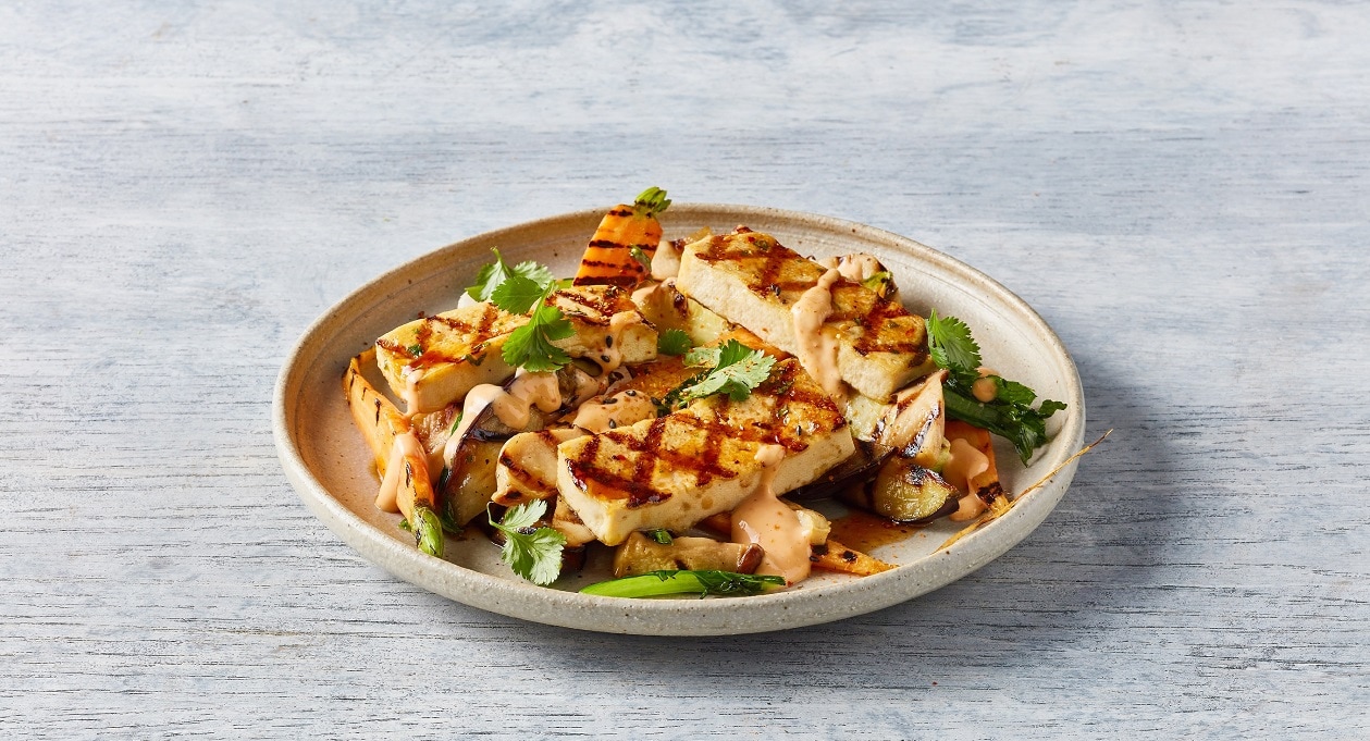 Grilled Spicy Tofu and Vegetables – - Recipe