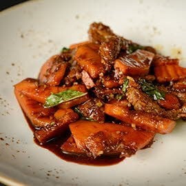 Kabocha and Beef Stir Fried with Thai Basil Kabocha and Beef Stir Fried with Thai Basil