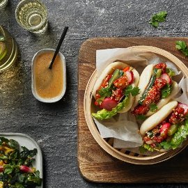 Lemon Za’atar Fried Chicken Bao Lemon Za’atar Fried Chicken Bao