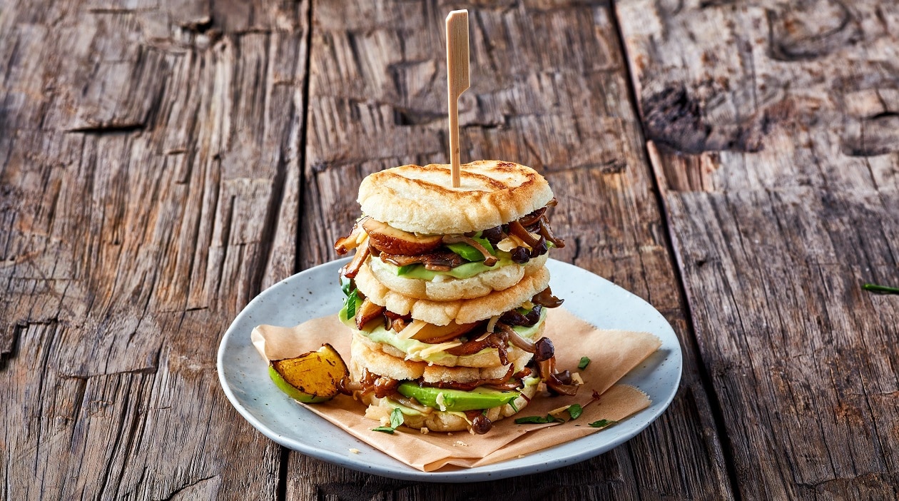 Lobster & Shimeji Mushroom Arepas – - Recipe